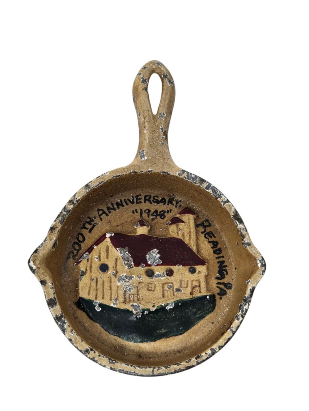 Vintage Mini Cast Iron Skillet READING PA 200th Anniversary 1948 Church